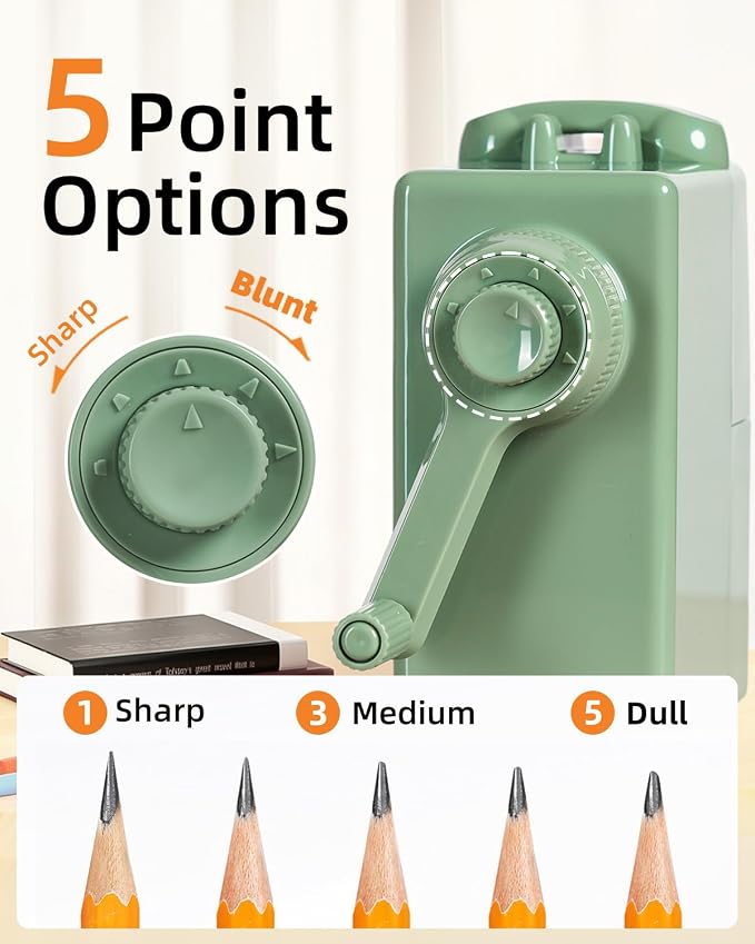ZMOL Manual Hand Crank Pencil Sharpener - Image 3