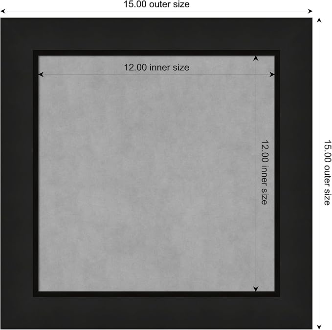 Amanti Art Black Framed Magnetic Board 15x15 X-Small Vision Board - Image 4