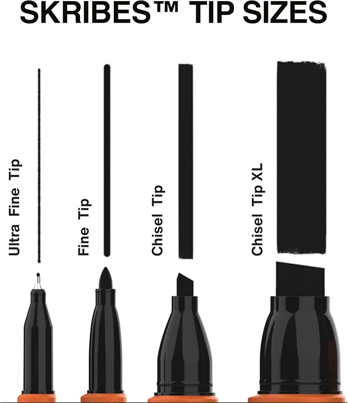 KLEIN TOOLS 80204 Skribes Variety Set, and XL Chisel Tip, Quick-Drying Marker - Image 6