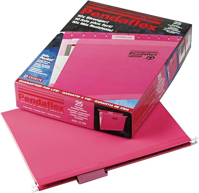 Pendaflex Reinforced Hanging File Folders, Letter Size, 1/5 Cut - Image 8
