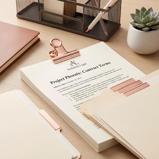 Coideal Bulldog Paper Clips Rose Gold, Food Bags, Pictures Photos, Art Crafts - Image 4