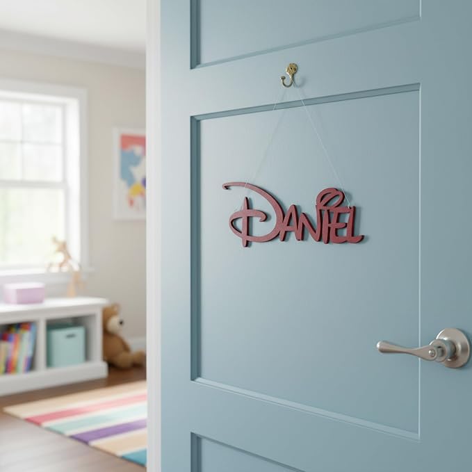 Personalized Wooden Name Sign Custom Wood Nursery Kids Room Wall Decor Plaque - Image 3
