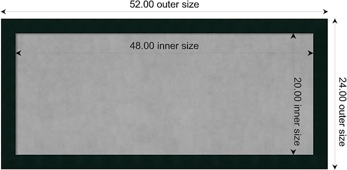 Amanti Art Black Framed Magnetic Board 24x52 Oversize Vision Board - Image 3