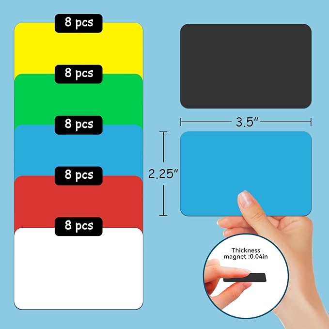 3.5x2.25 Magnetic Name Tags, Write On Magnets, Teacher Must Have - Image 7
