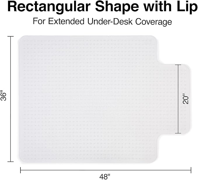 Staples Office Chair Mat, Low-Pile Carpets, Extended Under-Desk Coverage - Image 5