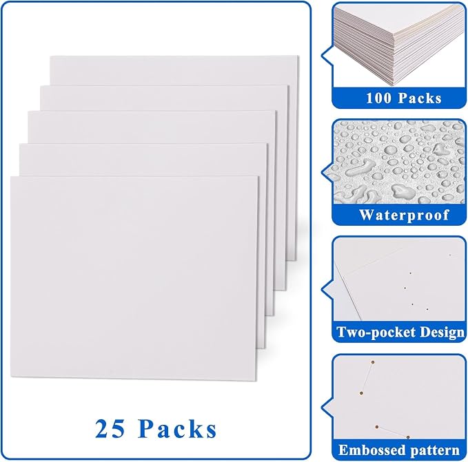 Zzrywuty 100 Packs Two Pocket File Folders - Image 5