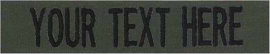 Custom Uniform Name Tapes Solid Colors. Olive Drab Fabric, 5 Inch Sew on by NORTHERNSAFARI