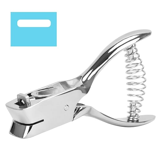 Heavy Duty Handheld Hole Punch for ID Cards, Zinc Alloy Construction, Sharp - Image 9
