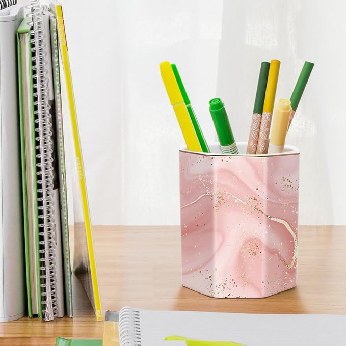 Cute Pen Holder for Desk, Ceramic Pencil Holder, Pen Cup Marker Holder Makeup - Image 5