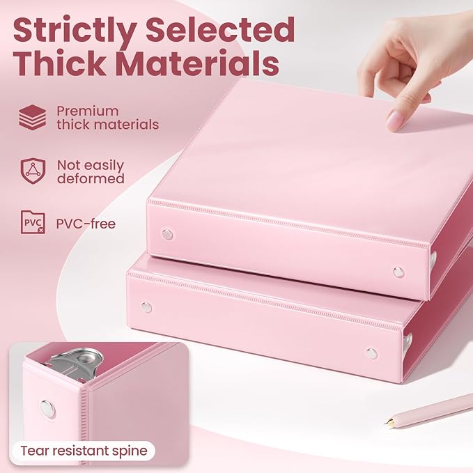 SUNEE 1.5 Inch Binders 3 Ring 4 Pack - Image 4