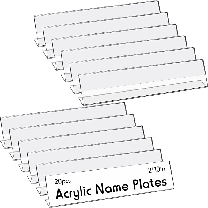 Vicenpal 20 Pcs Acrylic Name Plates by Vicenpal