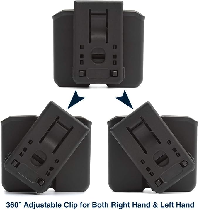 OWB Polymer Double Magazine Holster Ambidextrous Carrier, Fits 9mm/.40 Calibers - Image 7