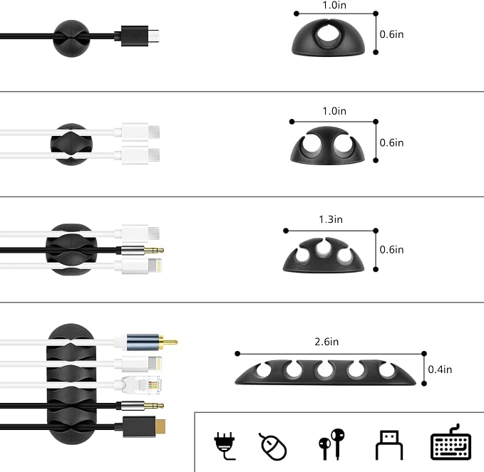 Cable Management Organizer Kit 2 Cable Sleeve Split - Image 6