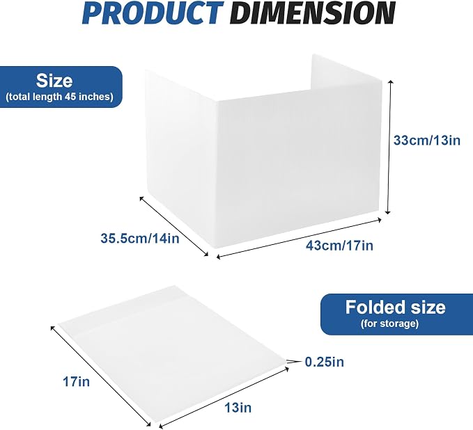 ZYINOZOC 24 Pack Desk Dividers for Students, 3-Fold Privacy Screens, Testing - Image 2