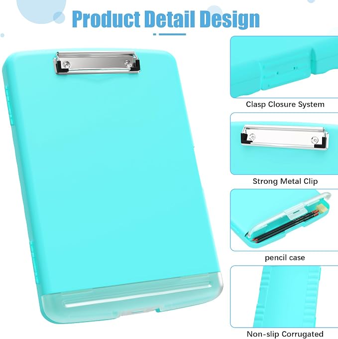 Hongri Clipboard with Storage with Pen Holder, Folder Nursing Clip Board 8.5 x - Image 2