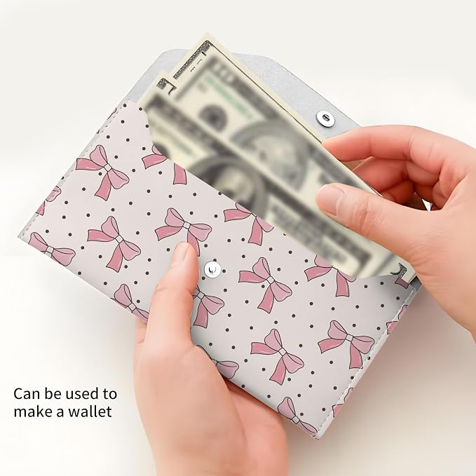 Cash Envelope Wallet Cute PU Leather Envelopes Bag - Image 4