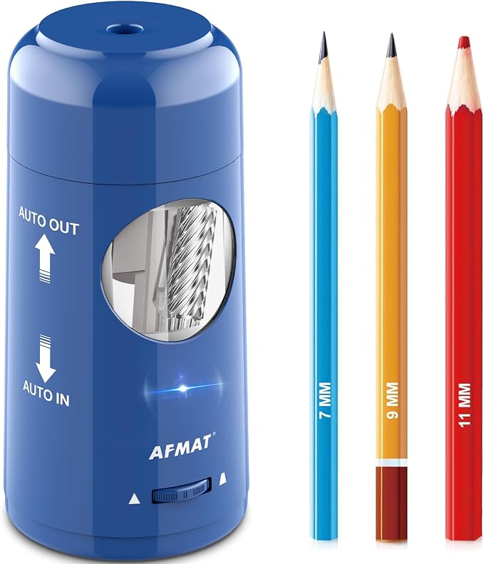 AFMAT Electric Pencil Sharpener, Rechargeable Fully Automatic Pencil Sharpener by AFMAT