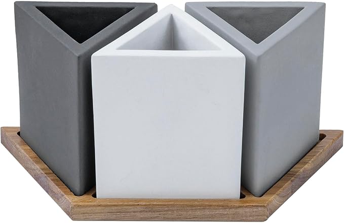 MyGift Modern Concrete Desk Organizer Set - Image 7