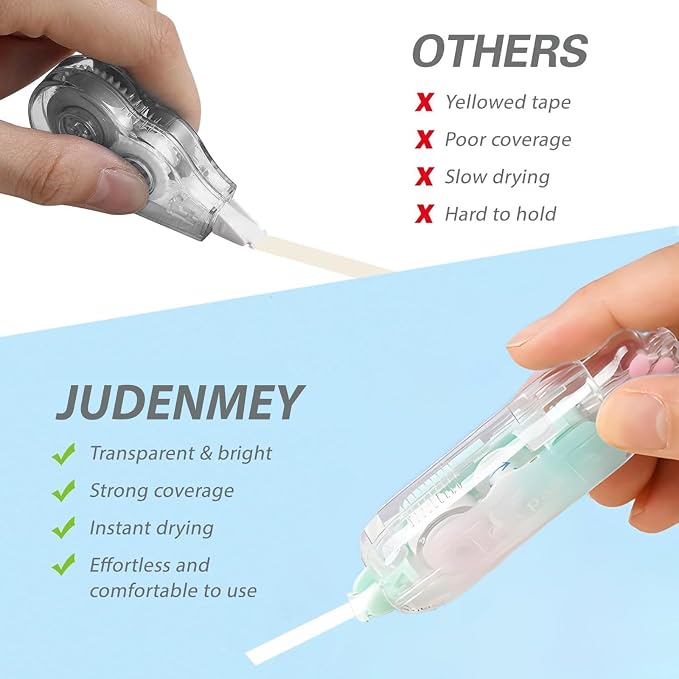 3Pcs Retractable White Correction Tape, Cute Cat Paw Correction Tape Pens - Image 5