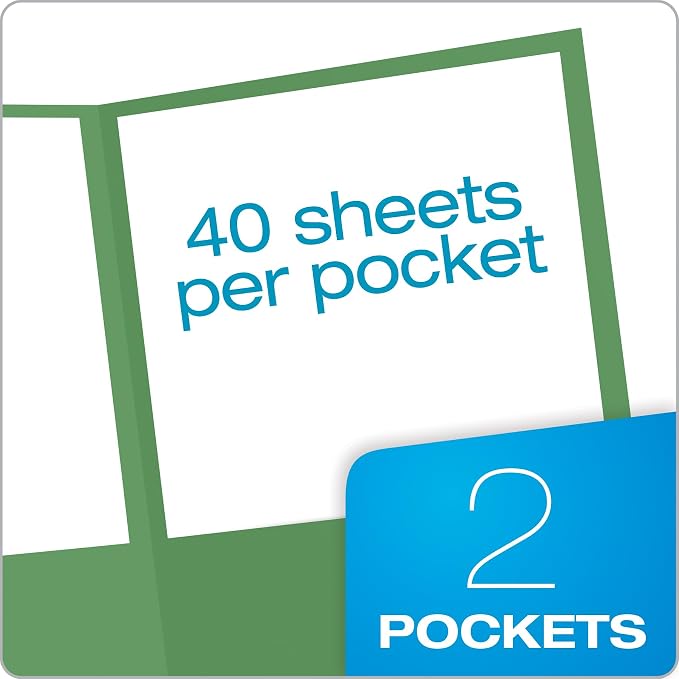 Oxford Monogram Executive Twin Pocket Folders, Letter Size - Image 2