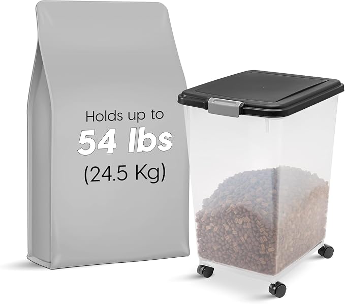 IRIS USA Airtight Dog Food Storage Container, Attachable Wheels, - Image 5