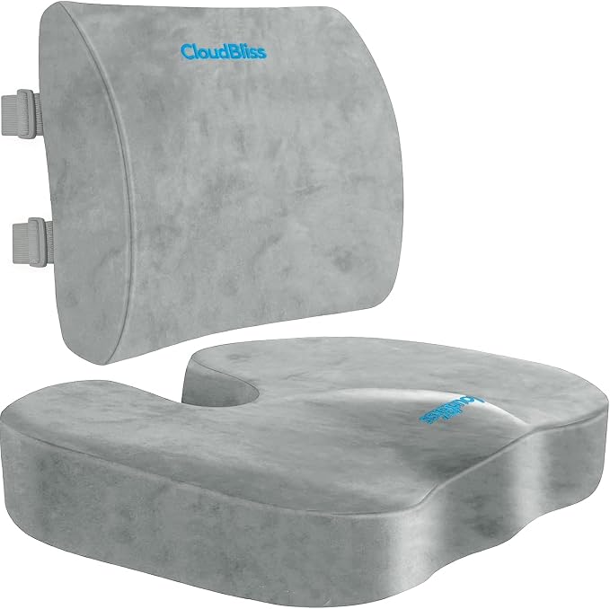 CloudBliss Lumbar Support Pillow & Seat Cushion Set by CloudBliss