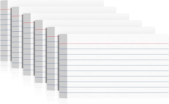 Index Cards 3x5 Inch, Flash Cards College Ruled Heavyweight Flashcards Durable by Nichela