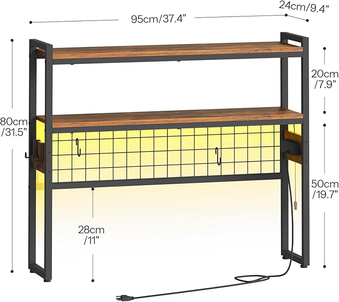 HOOBRO Desktop Bookcase, 37.4" Large Desk Shelf, 2-Tier Desktop Organizer - Image 3