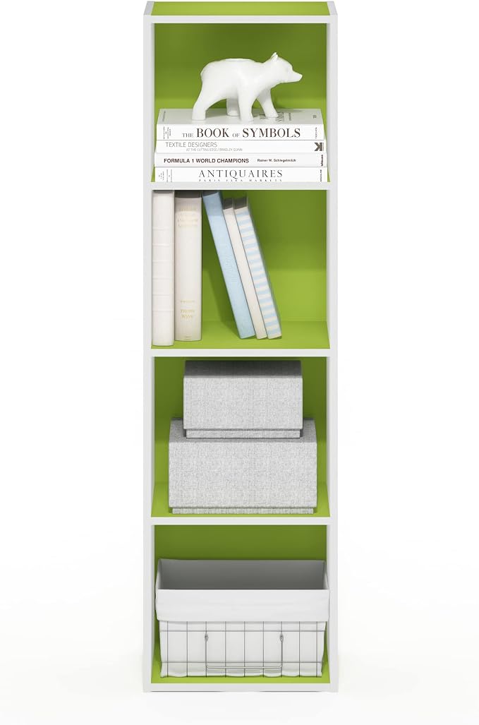 Furinno PASIR Book Shelf, 4-Tier Modern Bookshelf, Open Shelves Bookcase 9 x 12 - Image 6