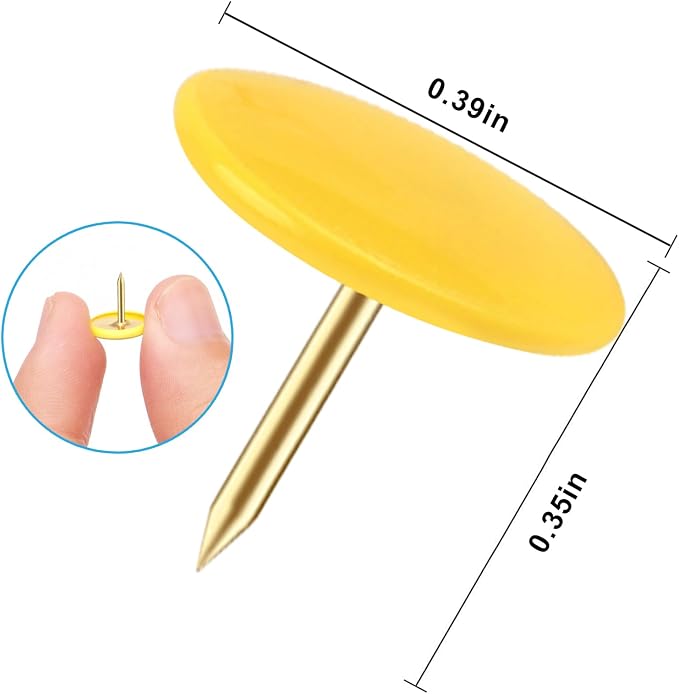 Thumb Tacks 400-count, Colors Plastic Roundness Push Pins Decorative Tacks - Image 3