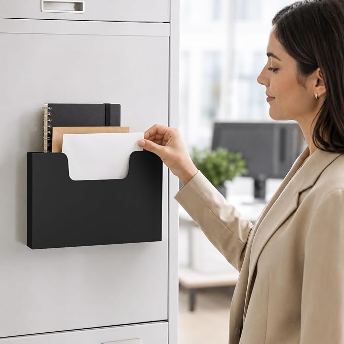 Marbrasse 2p Magnetic File Holder, Magnetic Hanging Wall File Organizer - Image 6