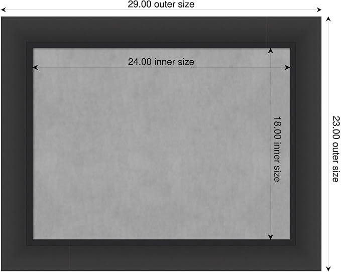 Amanti Art Black Framed Magnetic Board 23x29 Medium Vision Board - Image 2