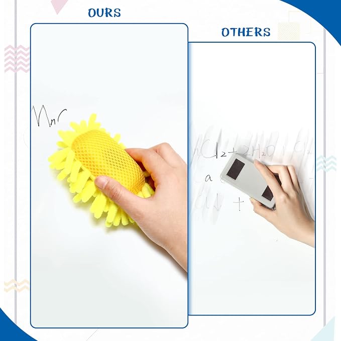 Epakh 4 Pieces Dry Erase Erasers Magnetic Whiteboard Eraser Washable Microfiber - Image 5