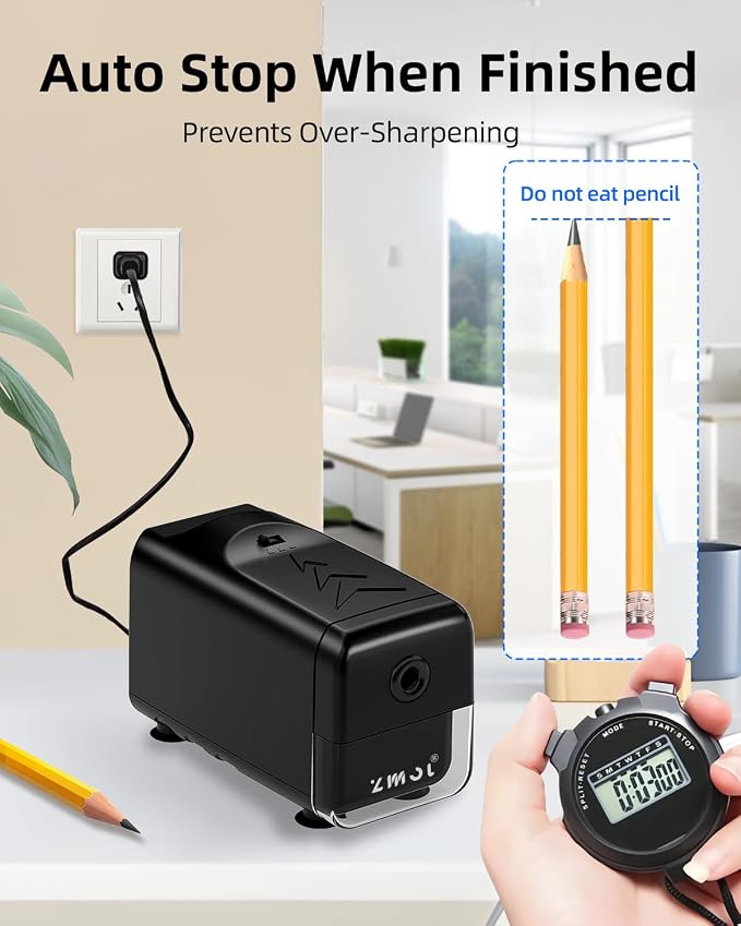 Zmol Electric Pencil Sharpener for Classroom, Heavy Duty Pencil Sharpener for - Image 4