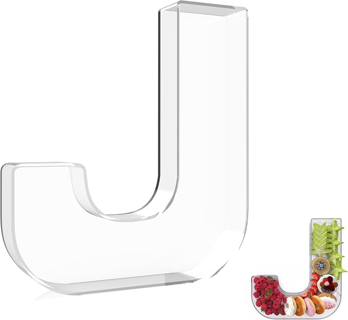 13.8" Extra Large Acrylic Letter Charcuterie Board Box, Reusable Fillable by RUFHVTY