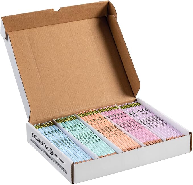 Ticonderoga Wood-Cased Pencils, Pre-Sharpened, 2 HB Soft, Pastel Colors - Image 6