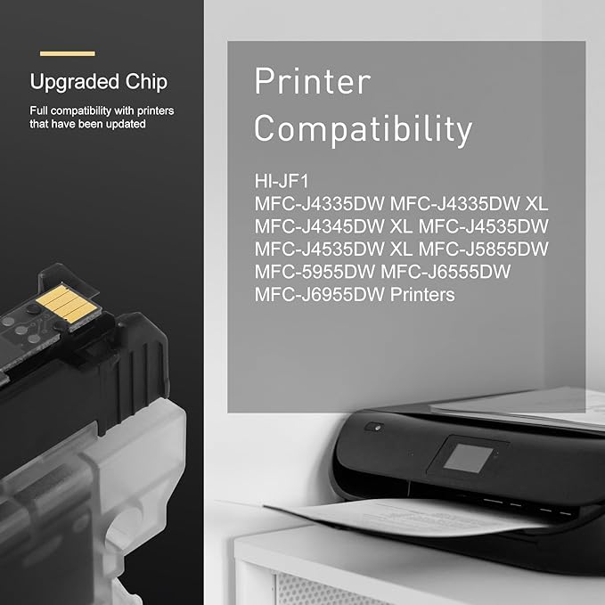 LC406XL Compatible Ink Cartridges Replacement for Brother LC406 Ink Cartridges to Use with Brother Hl-JF1 MFC-J4335DW, MFC-J4345DW, MFC-J4535DW, MFC-J5855DW MFC-5955DW MFC-J6555DW MFC-J6955DW-DeskLoop Office