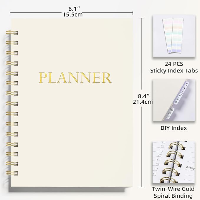 LONLAT Undated Weekly and Monthly Planner Spiral Bound- Weekly Goals Notebook - Image 5