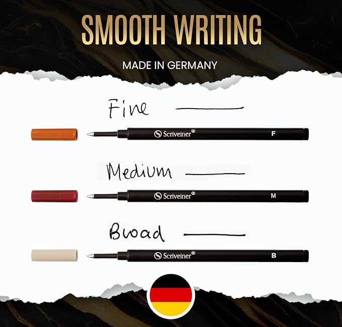 Scriveiner Rollerball Refill Black Medium - Image 2