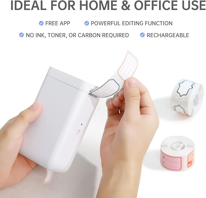 NIIMBOT Label Maker Machine D101 Label Printer Portable Wireless Connection Multiple Templates Available for Phone Easy to Use Office Home Organization USB Rechargeable-DeskLoop Office