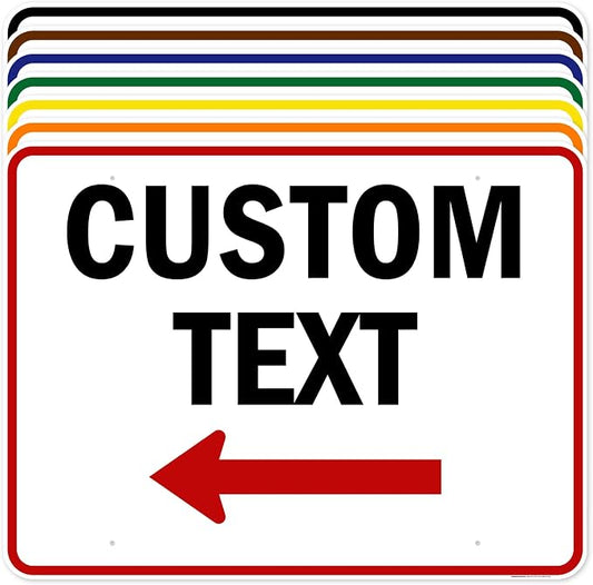 Custom Arrow, Custom Directional Sign, Left Arrow, 36x48 Inches, Rust Free by MySignCenter