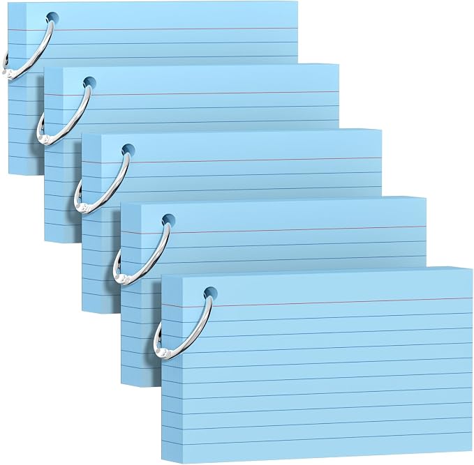 250 Count Blue Index Cards 3x5 Inch by Unknown