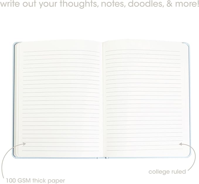 Pearhead Hardcover Journal Notebook 6x8 – Blue Swan College-Ruled Writing - Image 4