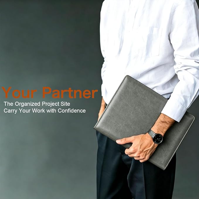 Padfolio Portfolio Binder, Faux Leather Folder, Resume Interview Legal Document - Image 6