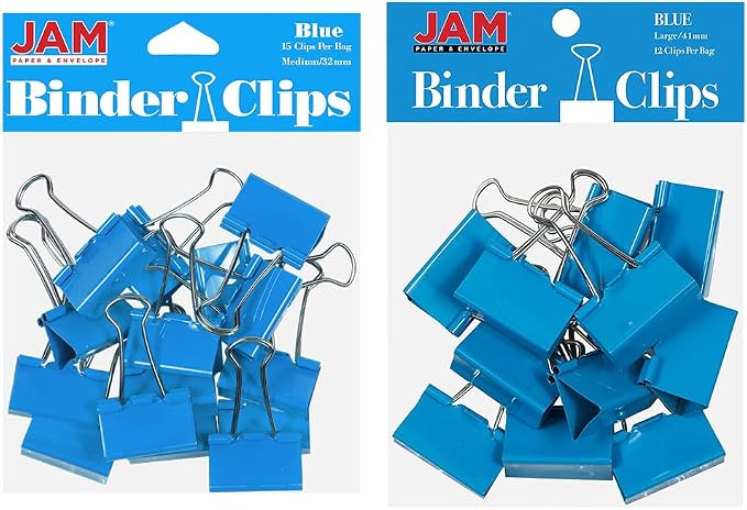 JAM PAPER Colorful Binder Clips Assortment by JAMPaper