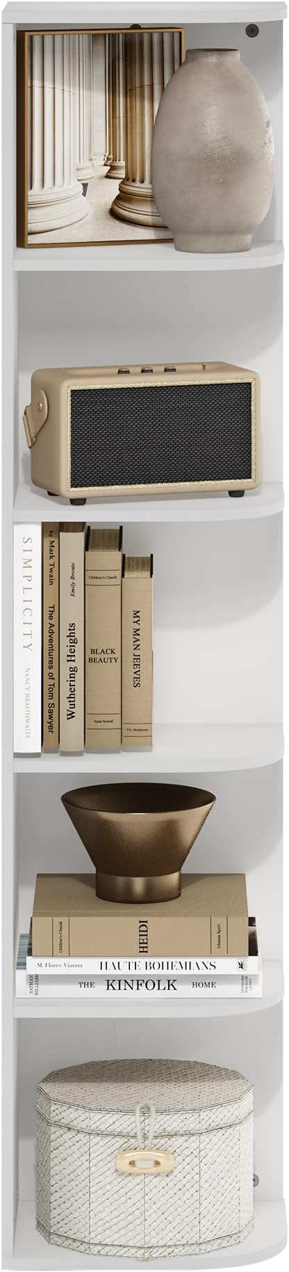 Furinno PASIR Book Shelf, 5-Tier Corner Bookshelf - Image 6