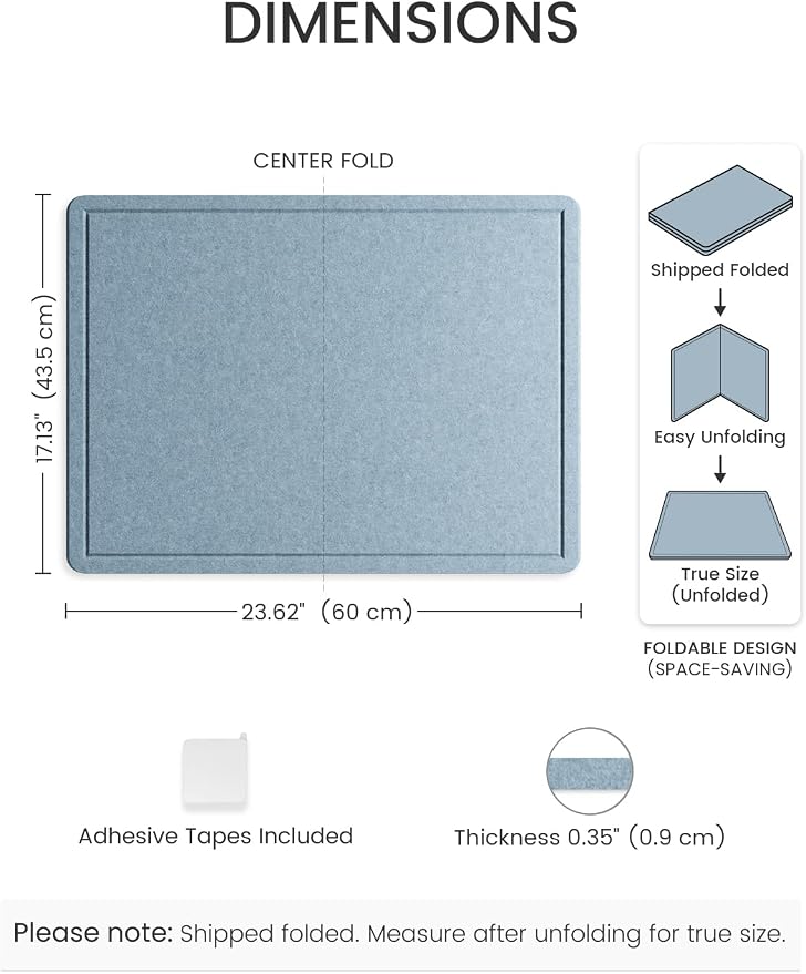 Fluxynara Bulletin Board, 23.6" x 17.5" Cork Board Alternative - Image 2