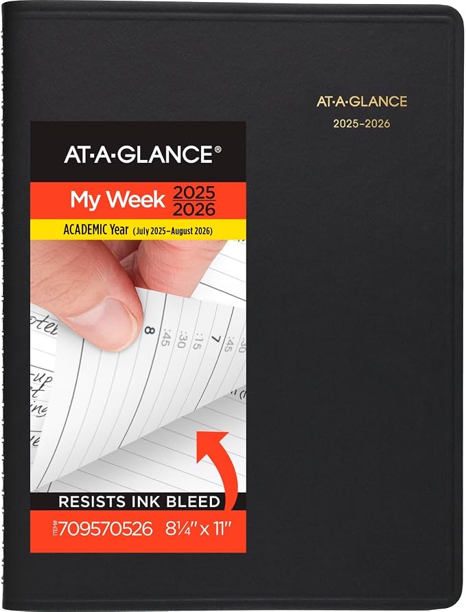 AT-A-GLANCE Planner 2025-2026 Academic, Quarter-Hourly Appointment Book by AT-A-GLANCE