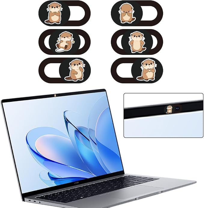 6Pcs 6 Styles Otter Cute Laptop Camera Cover Privacy Guard Accessories - Image 8