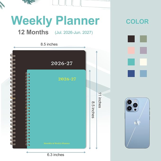 Planner 2026-2027, Weekly and Monthly Academic Year Calendar Planner, July 2026 - Image 4